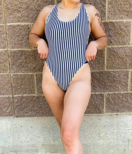 Shark Polewear Bodysuits Malibu Bodysuit- Striped