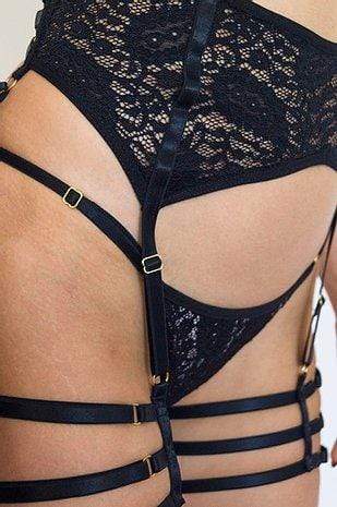 Sorte Accessories "Temptation" Garter Belt - Black Lace