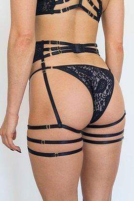 Sorte Shorts "Temptation" Shorts - Black Lace