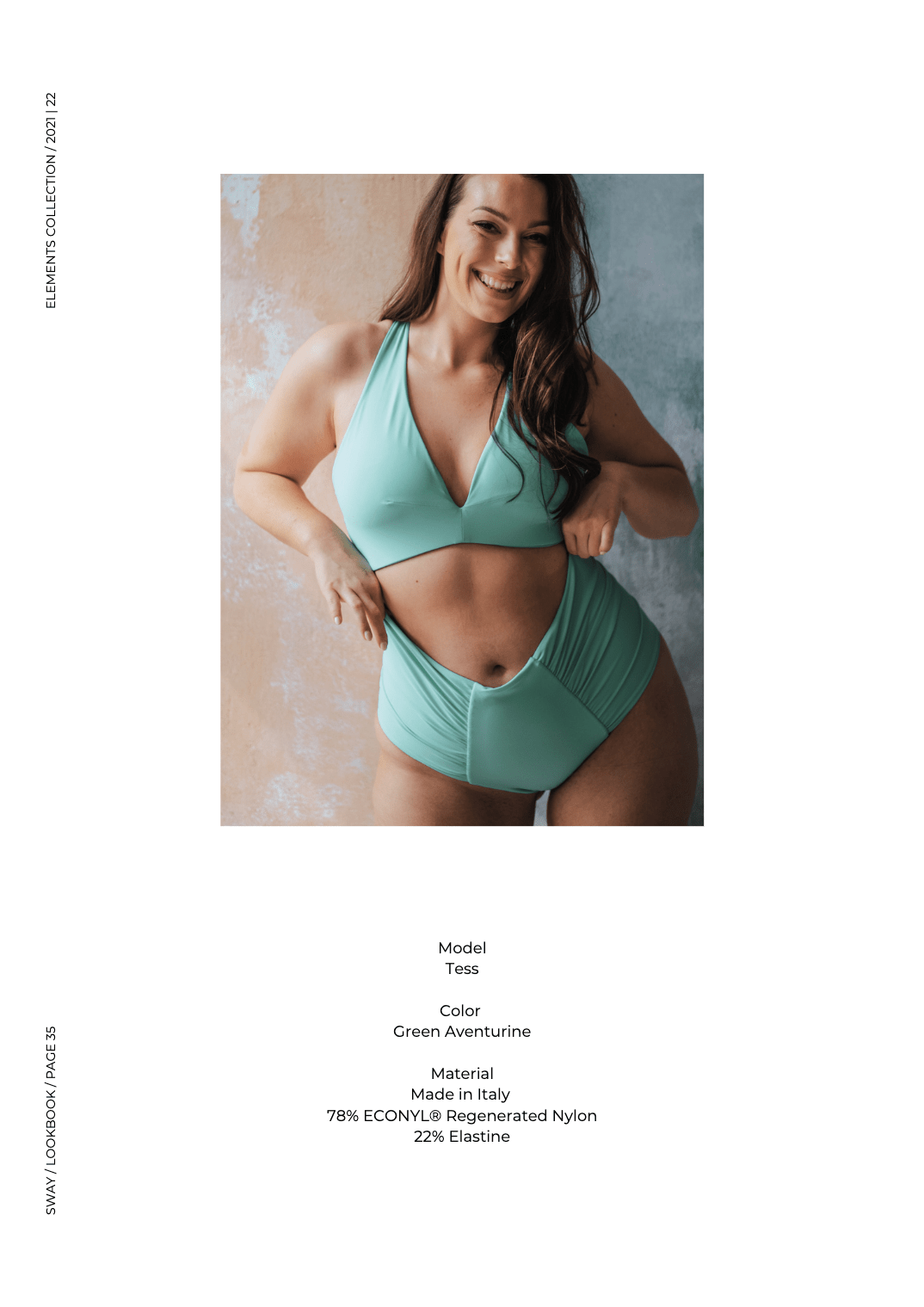 Sway Polewear Tops Tess Top- Green Aventurine Regenerated